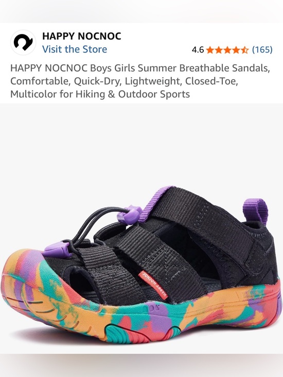 Other - Kids Black Multicolor Closed-Toe Sandals